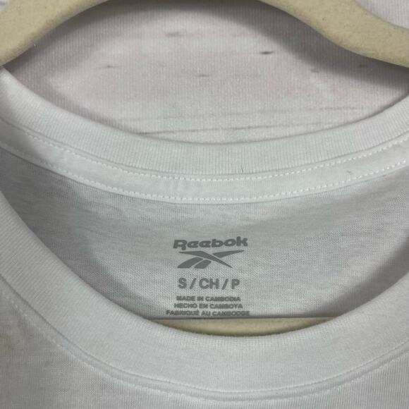 Reebok Stark White Striped Lockup Pride Graphic Tee NWT Small - Picture 3 of 4
